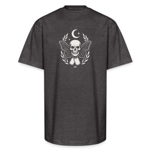 Skull butterfly dog tags - Unisex Oversized Heavyweight T-Shirt