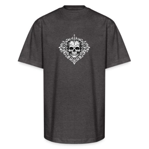 Gothic Filigree Skull - Unisex Oversized Heavyweight T-Shirt