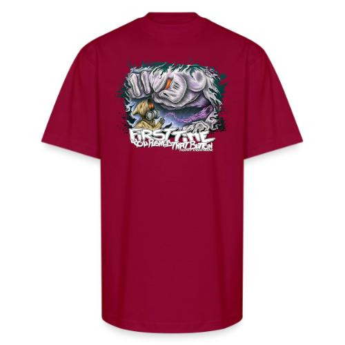 first time you pushed that button - Unisex Oversized Heavyweight T-Shirt