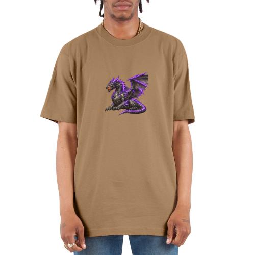 Neon Dragon at Rest - Unisex Oversized Heavyweight T-Shirt