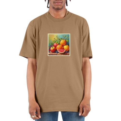 Fresh Fruits in a Perfect Mix Design - Unisex Oversized Heavyweight T-Shirt
