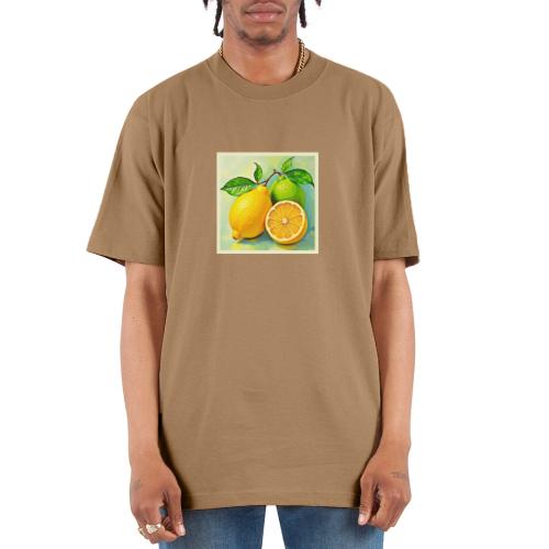 Zesty Citrus Burst of Sunshine Design - Unisex Oversized Heavyweight T-Shirt