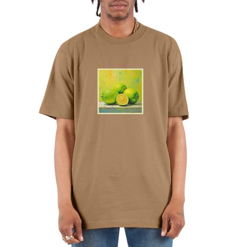 Limes' Bright Summer Pop Design - Unisex Oversized Heavyweight T-Shirt