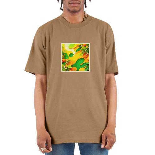 Fresh Citrus Summer Vibes Art - Unisex Oversized Heavyweight T-Shirt
