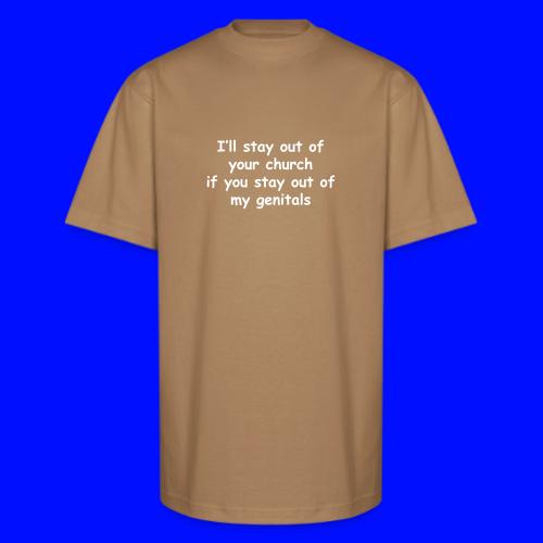 Church - Genitals - Unisex Oversized Heavyweight T-Shirt