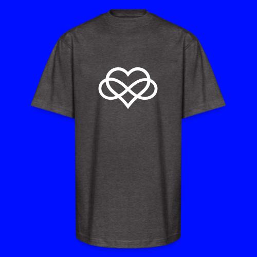 Infinity-Heart (white) - Unisex Oversized Heavyweight T-Shirt