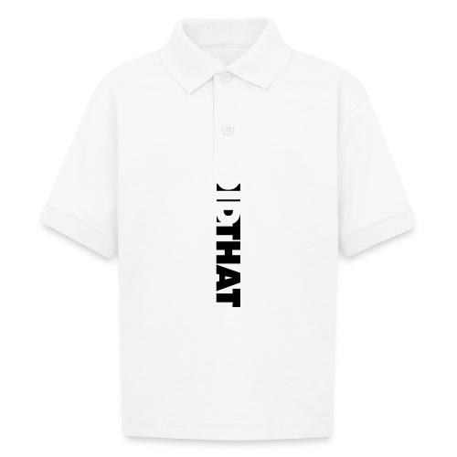 She Did That Large Design - Gildan Kid's 50/50 Jersey Polo