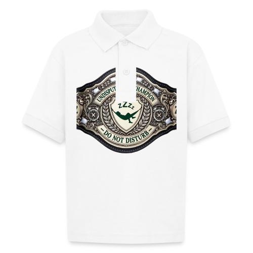 Nap Champion Belt T Shirt - Gildan Kid's 50/50 Jersey Polo