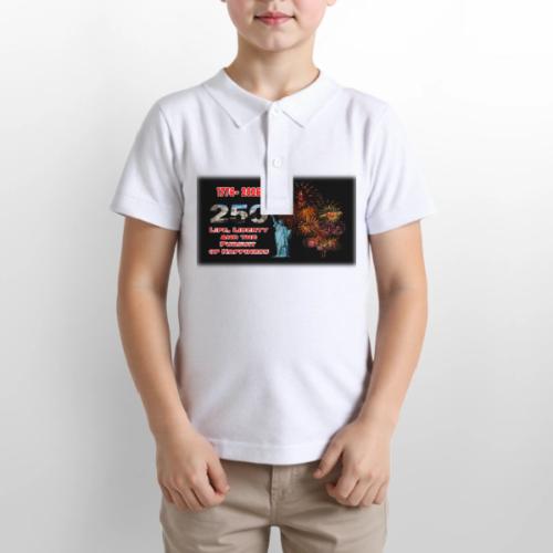 1776 - 2026 - 250 Years USA | Fireworks - Gildan Kid's 50/50 Jersey Polo