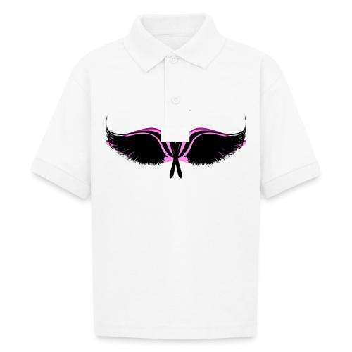 Lash Tweezer Wings black - Gildan Kid's 50/50 Jersey Polo