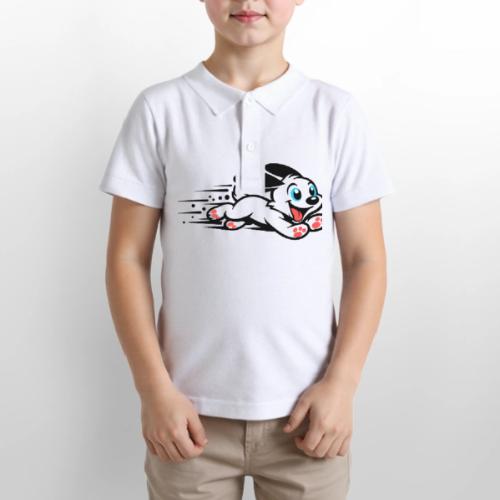 Speedy Pup Sprint on the Run - Gildan Kid's 50/50 Jersey Polo
