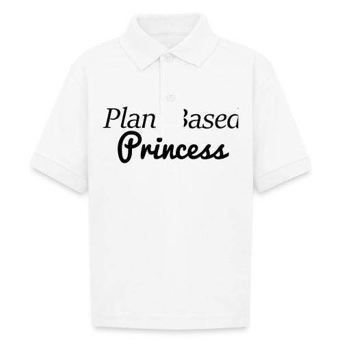 Plant Based Princess - Gildan Kid's 50/50 Jersey Polo