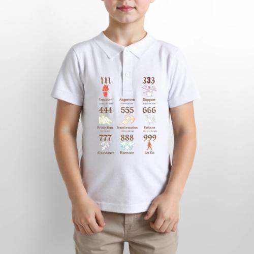 Mystic Angel Numbers Spiritual Symbols on Gildan - Gildan Kid's 50/50 Jersey Polo