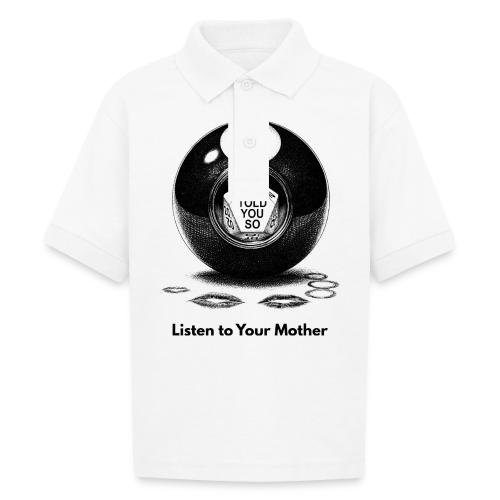 Sarcastic Mom T-Shirt Magic 8-Ball Oracle - Gildan Kid's 50/50 Jersey Polo