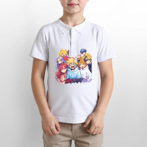 Thrill Rush Anime Squad Streetwear - Gildan Kid's 50/50 Jersey Polo