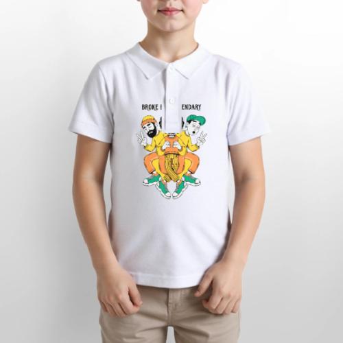 Legendary Broke Crew Retro - Gildan Kid's 50/50 Jersey Polo