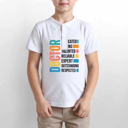 Proud Doctor Traits - Gildan Kid's 50/50 Jersey Polo