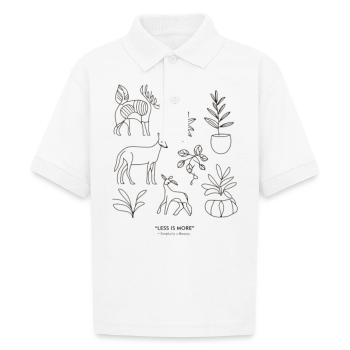 Simplicity is Beauty - Gildan Kid's 50/50 Jersey Polo - white - Front - Braiden (125cm)