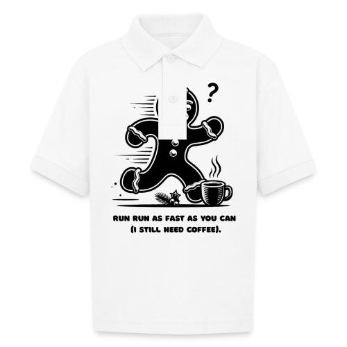 Gingerbread Man T-Shirt - Gildan Kid's 50/50 Jersey Polo