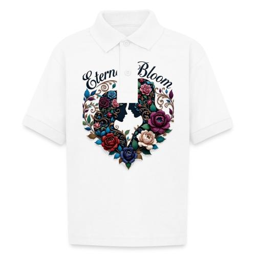 Eternal Bloom Embrace T-Shirt - Gildan Kid's 50/50 Jersey Polo