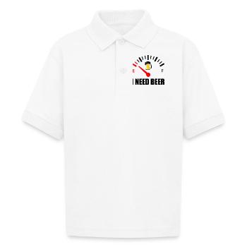 I need beer - Gildan Kid's 50/50 Jersey Polo - white - Front - Braiden (125cm)