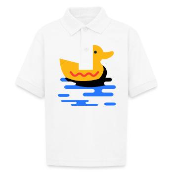 Duck on the water - Gildan Kid's 50/50 Jersey Polo - white - Front - Braiden (125cm)
