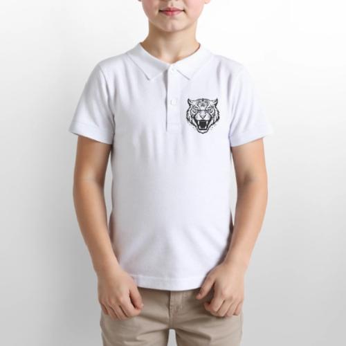 Wild Tiger Fashion, the fury of the feline tiger. - Gildan Kid's 50/50 Jersey Polo