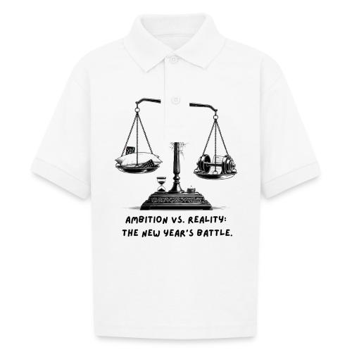 Ambition vs. Reality T-Shirt, Mug, & Leggings - Gildan Kid's 50/50 Jersey Polo