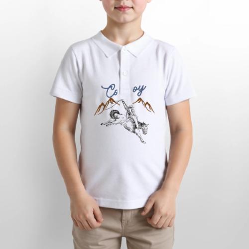 Wild West Cowboy Ride - Gildan Kid's 50/50 Jersey Polo