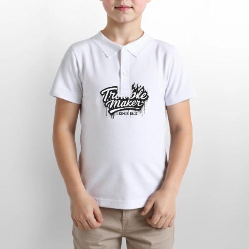 Troublemaker - Gildan Kid's 50/50 Jersey Polo