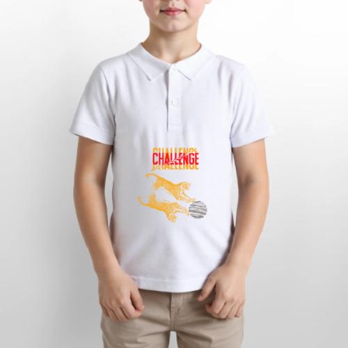 Double tiger fashion, jungle feline animals. - Gildan Kid's 50/50 Jersey Polo