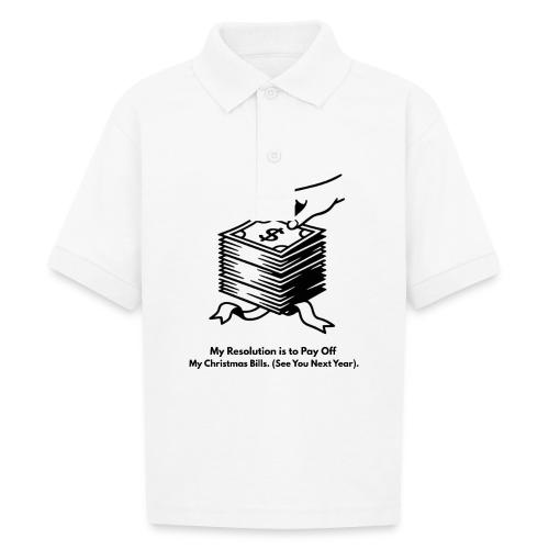 Christmas Bills T-Shirt - Gildan Kid's 50/50 Jersey Polo