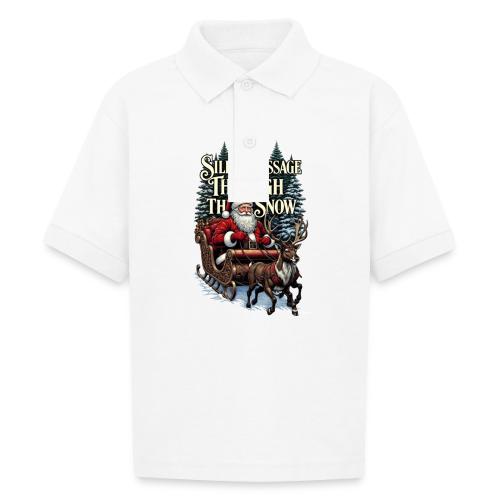Nostalgic Santa T-Shirt - Gildan Kid's 50/50 Jersey Polo
