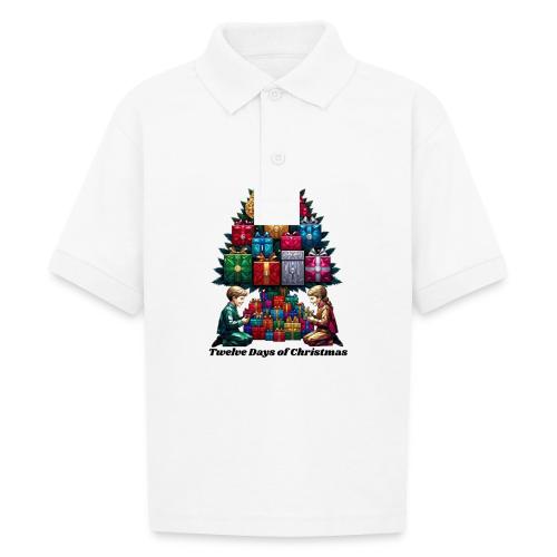 Twelve Days of Gifts T-Shirt - Gildan Kid's 50/50 Jersey Polo