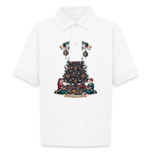 Twelve Days of Christmas T-Shirt - Gildan Kid's 50/50 Jersey Polo