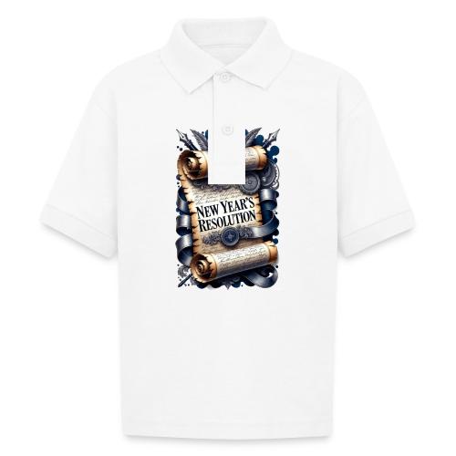 New Year's Resolution T-Shirt - Gildan Kid's 50/50 Jersey Polo