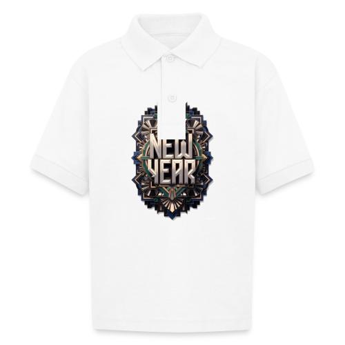 Evergreen New Year T-Shirt - Gildan Kid's 50/50 Jersey Polo