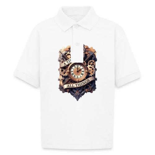 Ornate Clockwork T-Shirt - Gildan Kid's 50/50 Jersey Polo