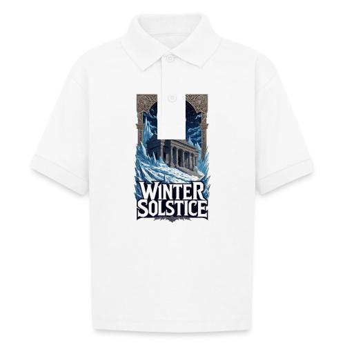 Winter Solstice Temple T-Shirt - Gildan Kid's 50/50 Jersey Polo