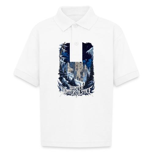 Celestial Winter Temple T-Shirt - Gildan Kid's 50/50 Jersey Polo