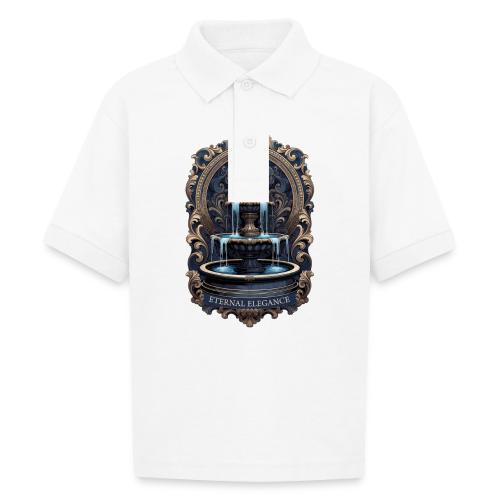 Gilded Baroque Fountain T-Shirt - Gildan Kid's 50/50 Jersey Polo