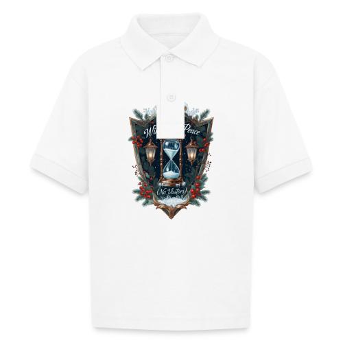 Wintering in Peace (No Visitors) T-Shirt - Gildan Kid's 50/50 Jersey Polo