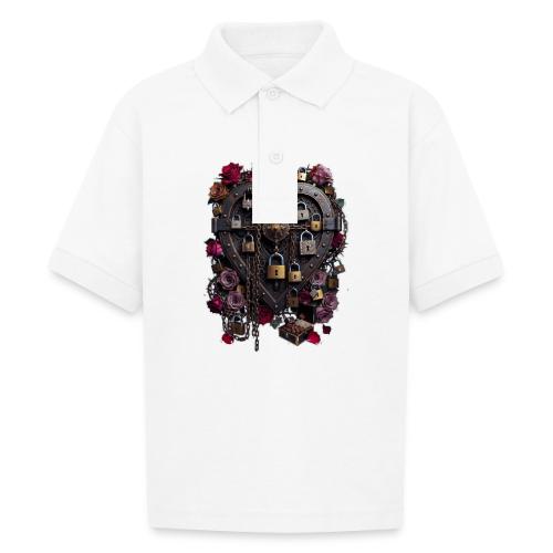 My Heart Permanently on Vacation T-Shirt - Gildan Kid's 50/50 Jersey Polo