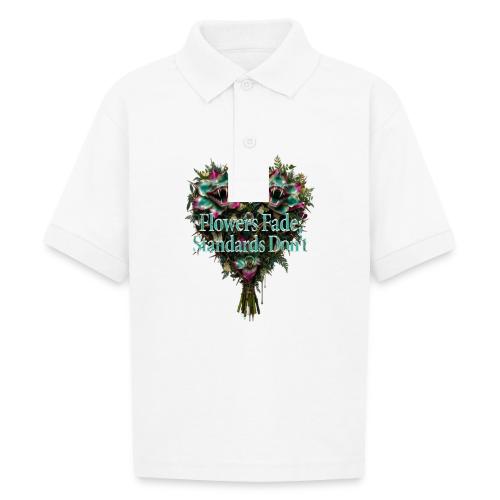Flowers Fade, Standards Don't T-Shirt - Gildan Kid's 50/50 Jersey Polo