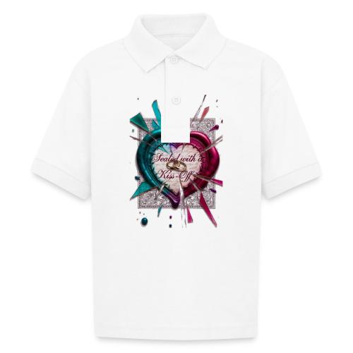Sealed with a Kiss-Off T-Shirt - Gildan Kid's 50/50 Jersey Polo