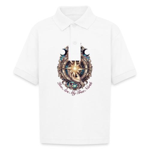 You Are My True North Celestial Compass T-Shirt - Gildan Kid's 50/50 Jersey Polo