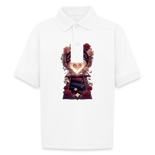 You Unlock the Story of Us Library Gifts T-Shirts - Gildan Kid's 50/50 Jersey Polo