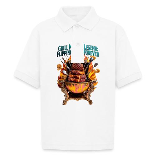 Grill Master Legend T Shirt - Gildan Kid's 50/50 Jersey Polo