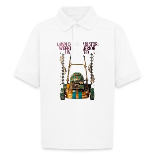 Lawn Care Gladiator T Shirt - Gildan Kid's 50/50 Jersey Polo