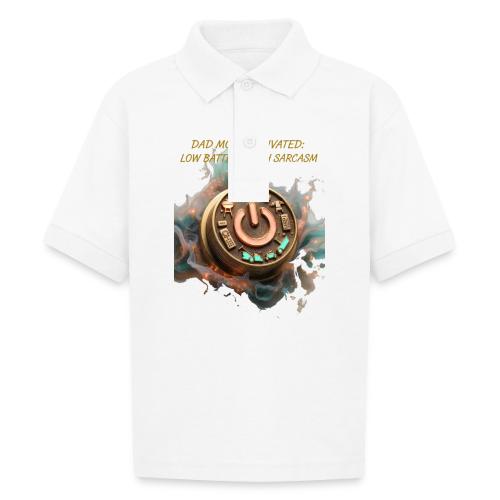 Dad Mode Activated T Shirt, Funny Dad Gift - Gildan Kid's 50/50 Jersey Polo
